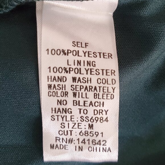 NWT She + Sky Emerald Green Leopard Print Long Sleeve Mini Dress | Sz Medium - Picture 5 of 5